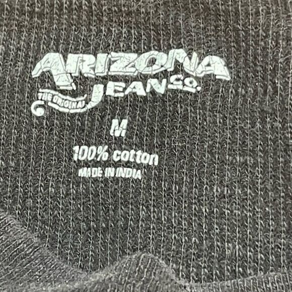Men’s medium Arizona Jeans Co. ribbed long sleeve crew neck black shirt - Picture 6 of 6
